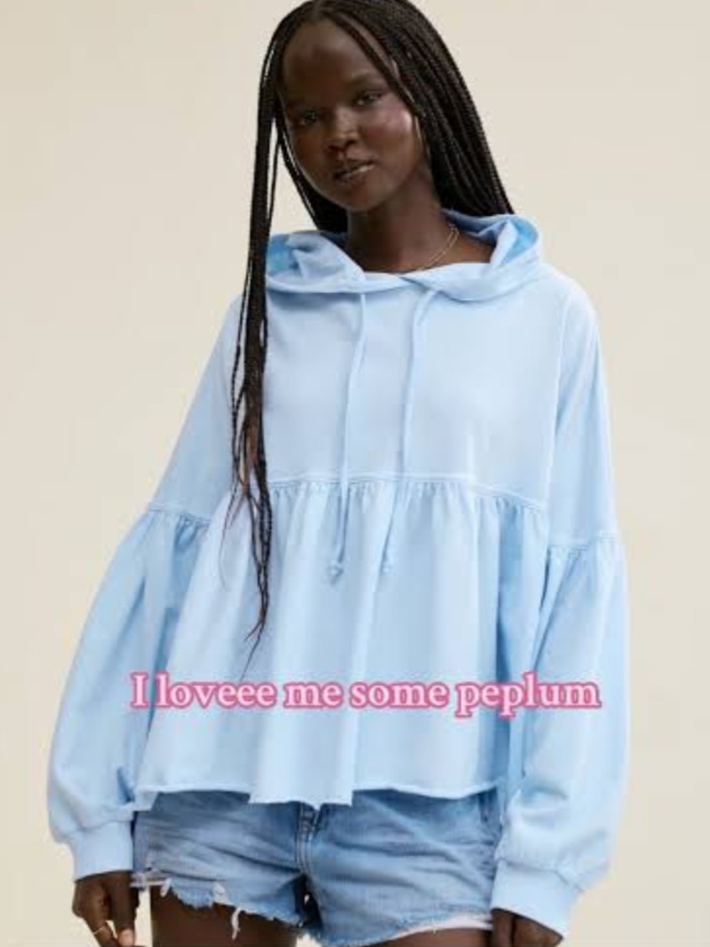 Aerie Peplum Hoodie
